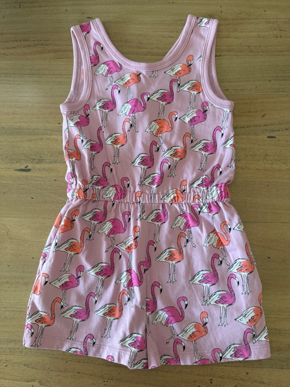 Tea Collection Pink Flamingo Print Girls Romper